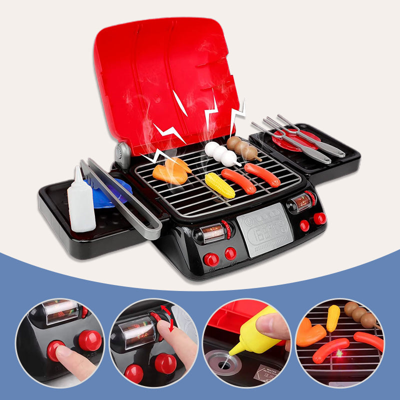 🥩Simulierter Grillofen-Spielset mit Wasserspray für Kinder