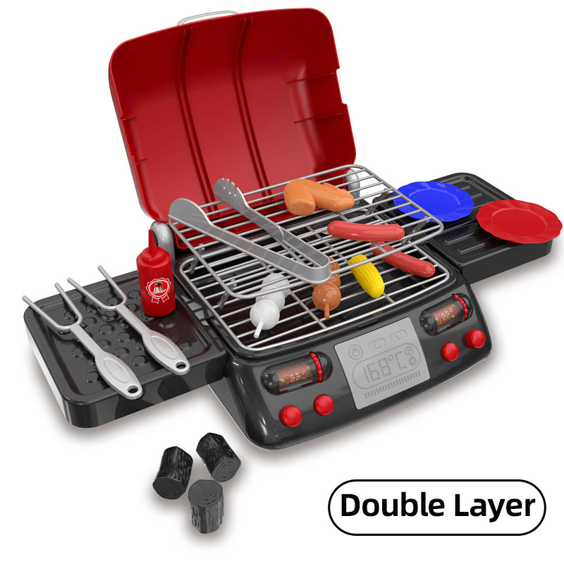 🥩Simulierter Grillofen-Spielset mit Wasserspray für Kinder