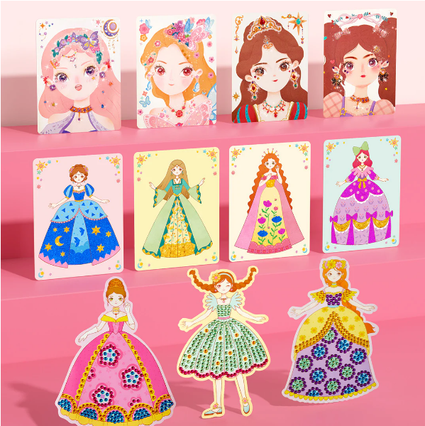 👑 50% RABATT SONDERANGEBOT! ✨ 3-in-1 Prinzessin Ankleid- & Schminkset - Enthält Kronen, Zauberstäbe & Schminke für Kreative Rollenspiele 🧚‍♀️✨