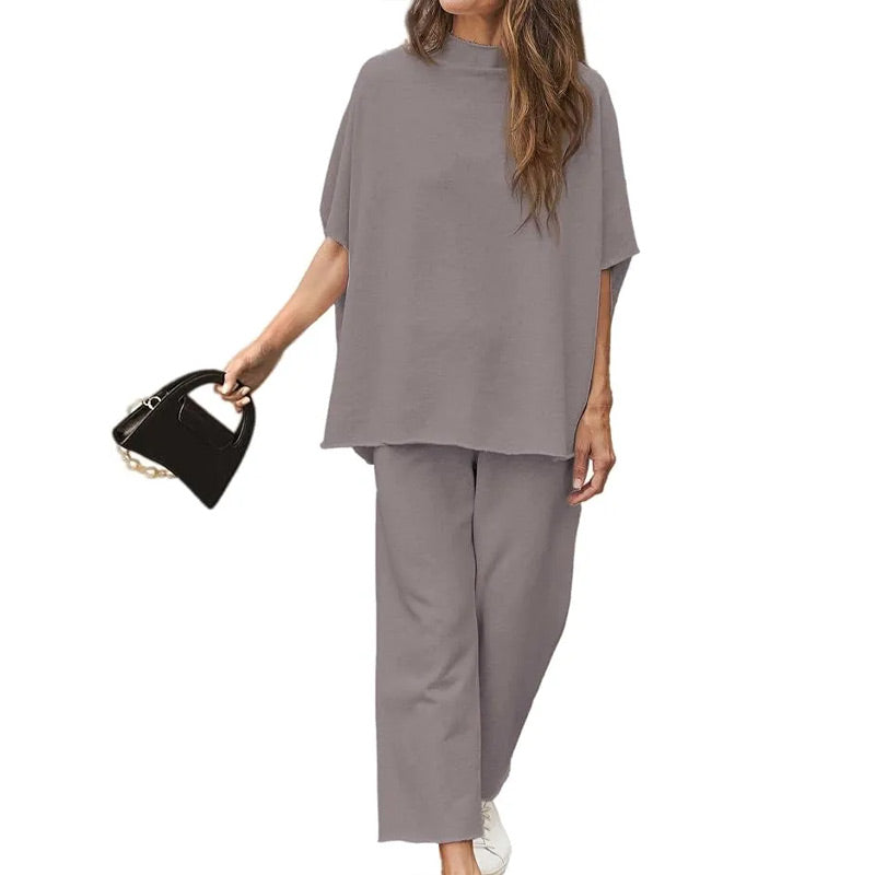 💫Sommer Hot Sale💃Set breiter Hosen mit 3/4 Ärmeln für Frauen