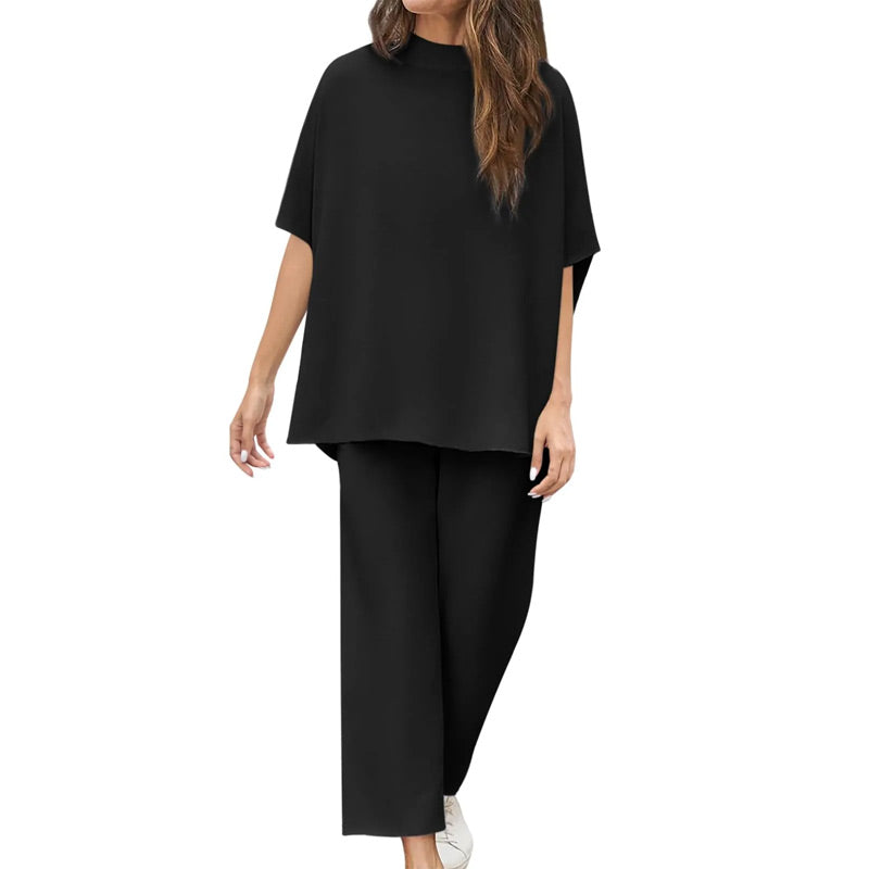💫Sommer Hot Sale💃Set breiter Hosen mit 3/4 Ärmeln für Frauen