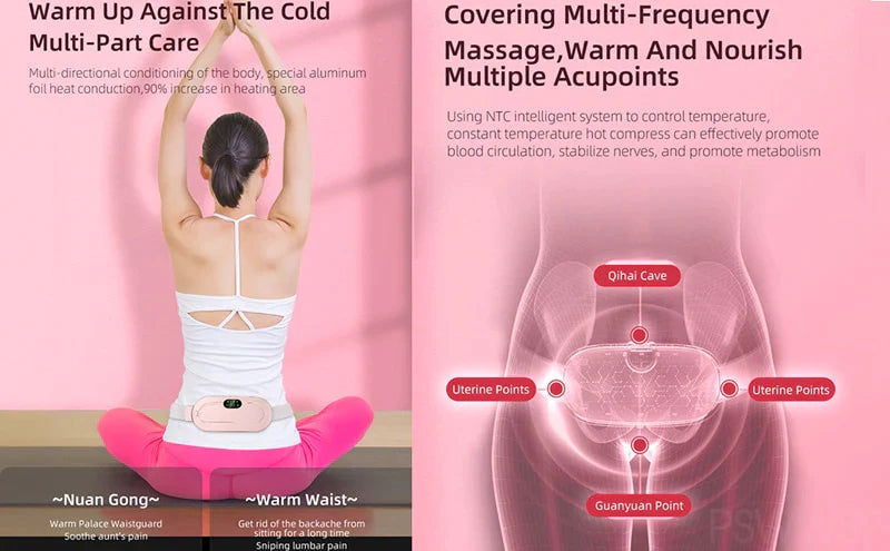 💖 NUR FÜR KURZE ZEIT 50% RABATT! ⚡ Kabelloser Menstruationsschmerz-Massagegürtel – Wärme, Vibration, Diskret ✨