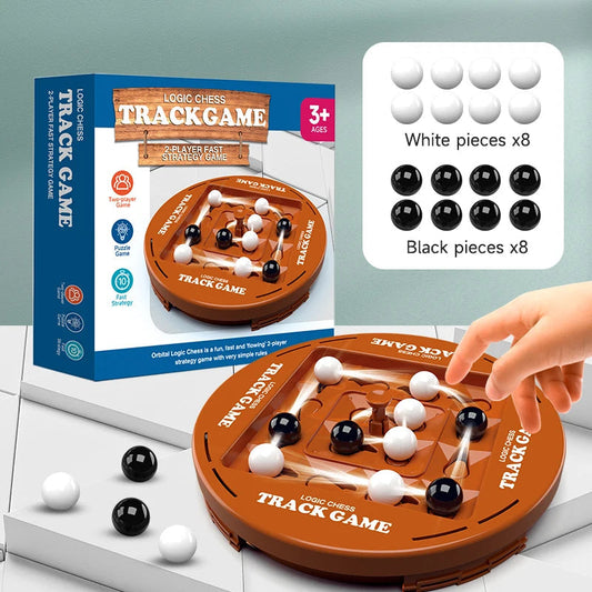 ♟️🌀Logik Schach Track Spielset für 2-4 Spieler, lustige Familien Spieleabend Unterhaltung
