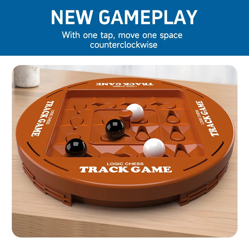 ♟️🌀Logik Schach Track Spielset für 2-4 Spieler, lustige Familien Spieleabend Unterhaltung✨💫