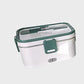 🍱⚡ Elektrische Lunchbox mit Heizfunktion | Edelstahl-Innenbehälter | 1,8L Fassungsvermögen | Auslaufsicher | Inkl. Besteck & Tragetasche | Für Zuhause & Unterwegs