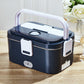 🍱⚡ Elektrische Lunchbox mit Heizfunktion | Edelstahl-Innenbehälter | 1,8L Fassungsvermögen | Auslaufsicher | Inkl. Besteck & Tragetasche | Für Zuhause & Unterwegs