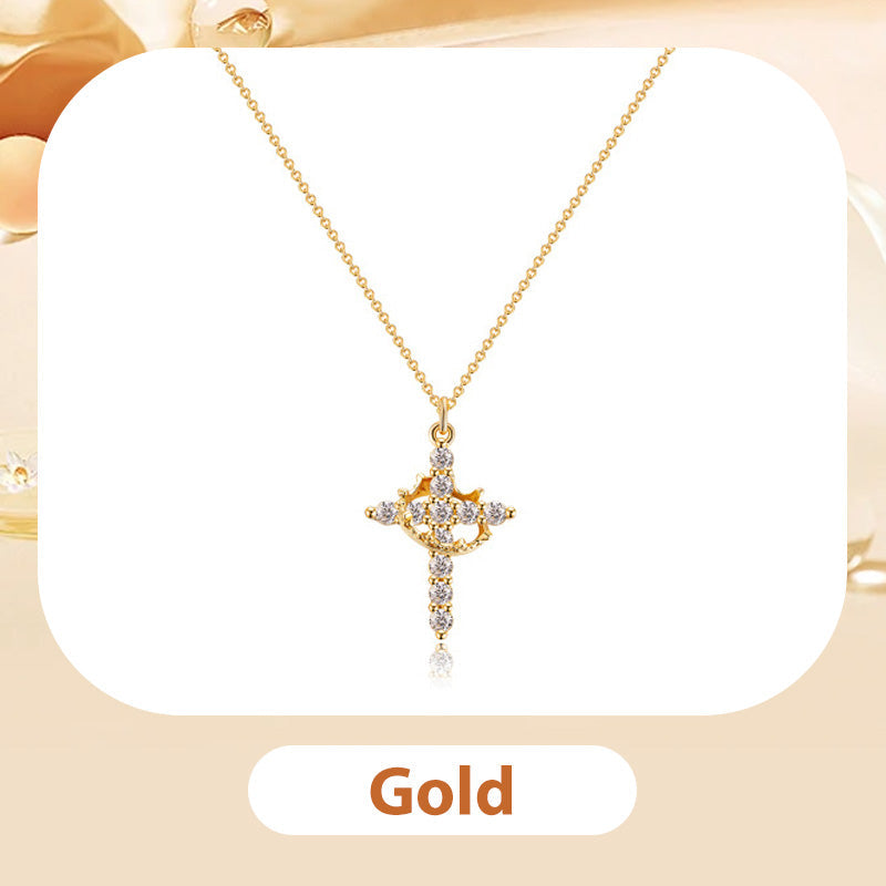 ✨Die ewige Kreuz- und Kronenkette👑