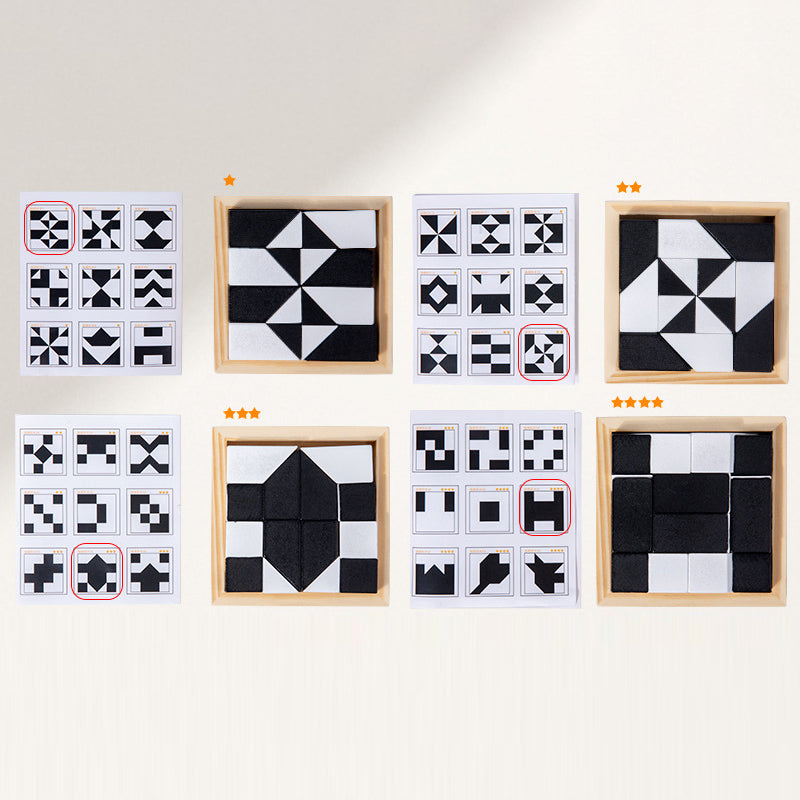 🔥Solange der Vorrat reicht 40 % Rabatt!🎉🌸Kreatives Lernpuzzleset für Kinder in Schwarz und Weiß