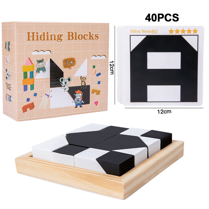 🔥Solange der Vorrat reicht 40 % Rabatt!🎉🌸Kreatives Lernpuzzleset für Kinder in Schwarz und Weiß