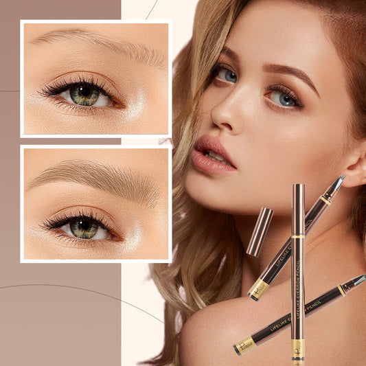 4 Tip Precise Eye Brow Makeup Pen for Natural Brows