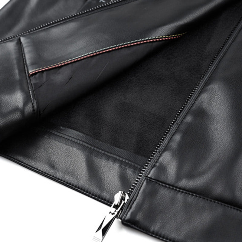Klassische PU-Lederjacke für Herren mit Frontreißverschluss 🔥Business Casual Easy Match