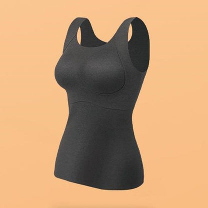 Women's Thermal Tank Top with Built-In Bra