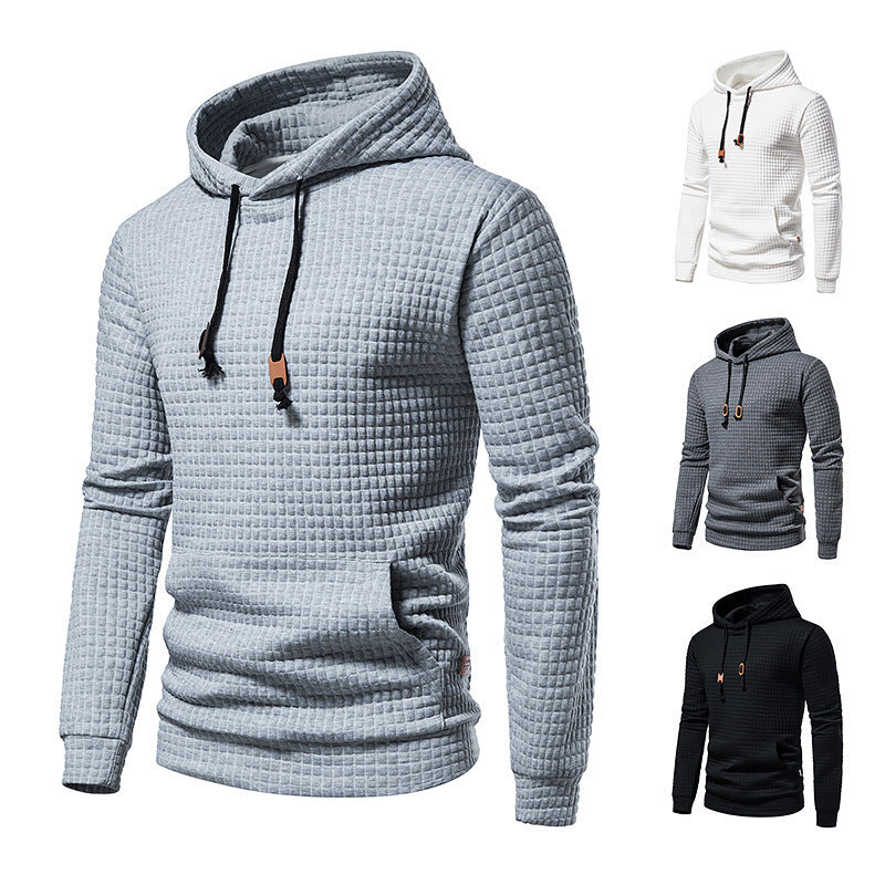 Kapuzensweatshirt mit Waffelmuster für Herren