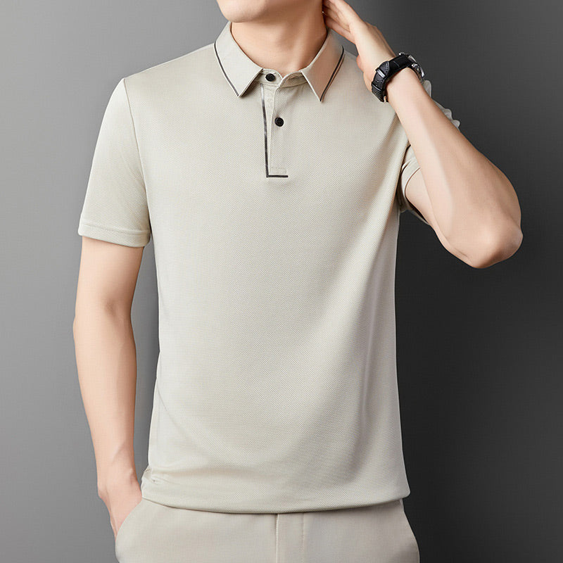✨2025 Neue Ankunft✨Herren Ice Silk Business Casual Revers Shirt👚