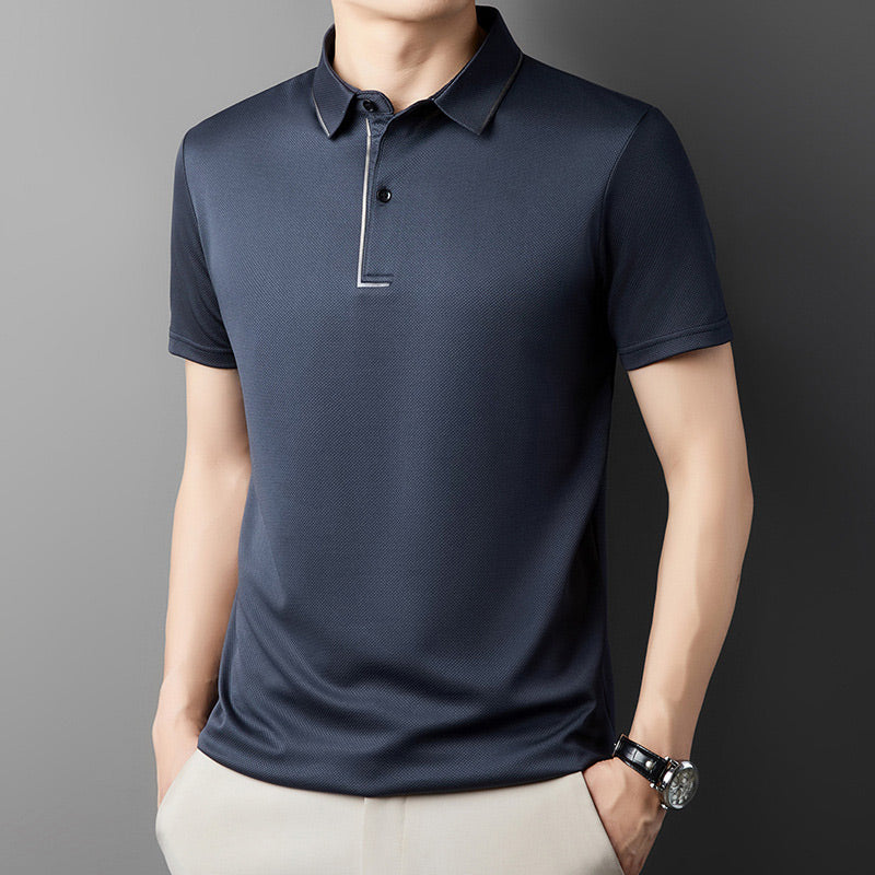✨2025 Neue Ankunft✨Herren Ice Silk Business Casual Revers Shirt👚