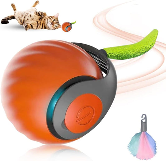 🐾 Speedy Tail 2.0 – Interaktiver elektrischer Rollball mit neckendem Schwanz – Intelligentes Katzenspielzeug für Spaß drinnen und draußen 🎉🐱