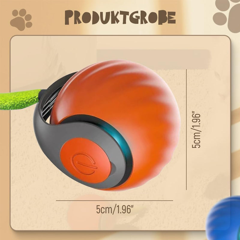 🐾 Speedy Tail 2.0 – Interaktiver elektrischer Rollball mit neckendem Schwanz – Intelligentes Katzenspielzeug für Spaß drinnen und draußen 🎉🐱
