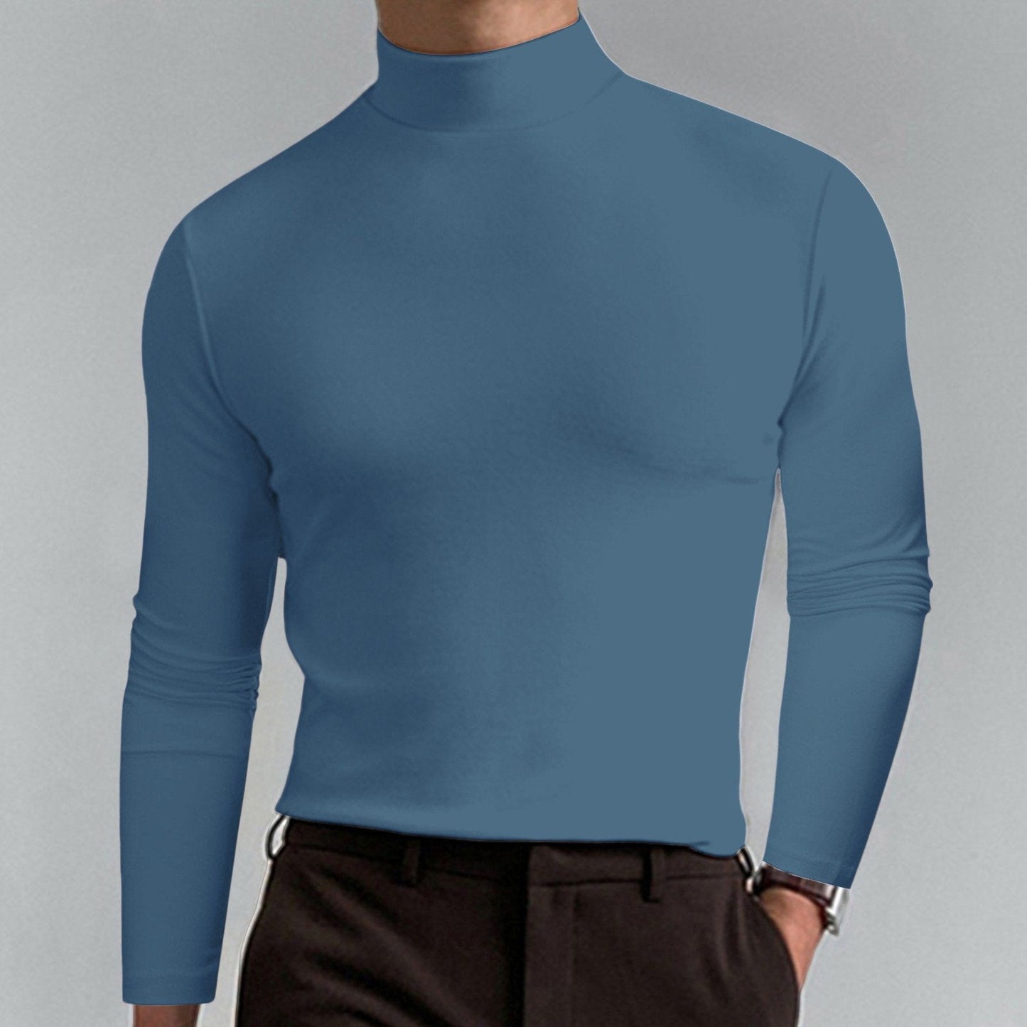 👕 Begrenzte Zeit 50% Rabatt🔥 🎁【Geschenk-Empfehlung】Hochgeschlossenes Herren-T-Shirt mit langen Ärmeln und schmaler Passform🏃‍♂️📦