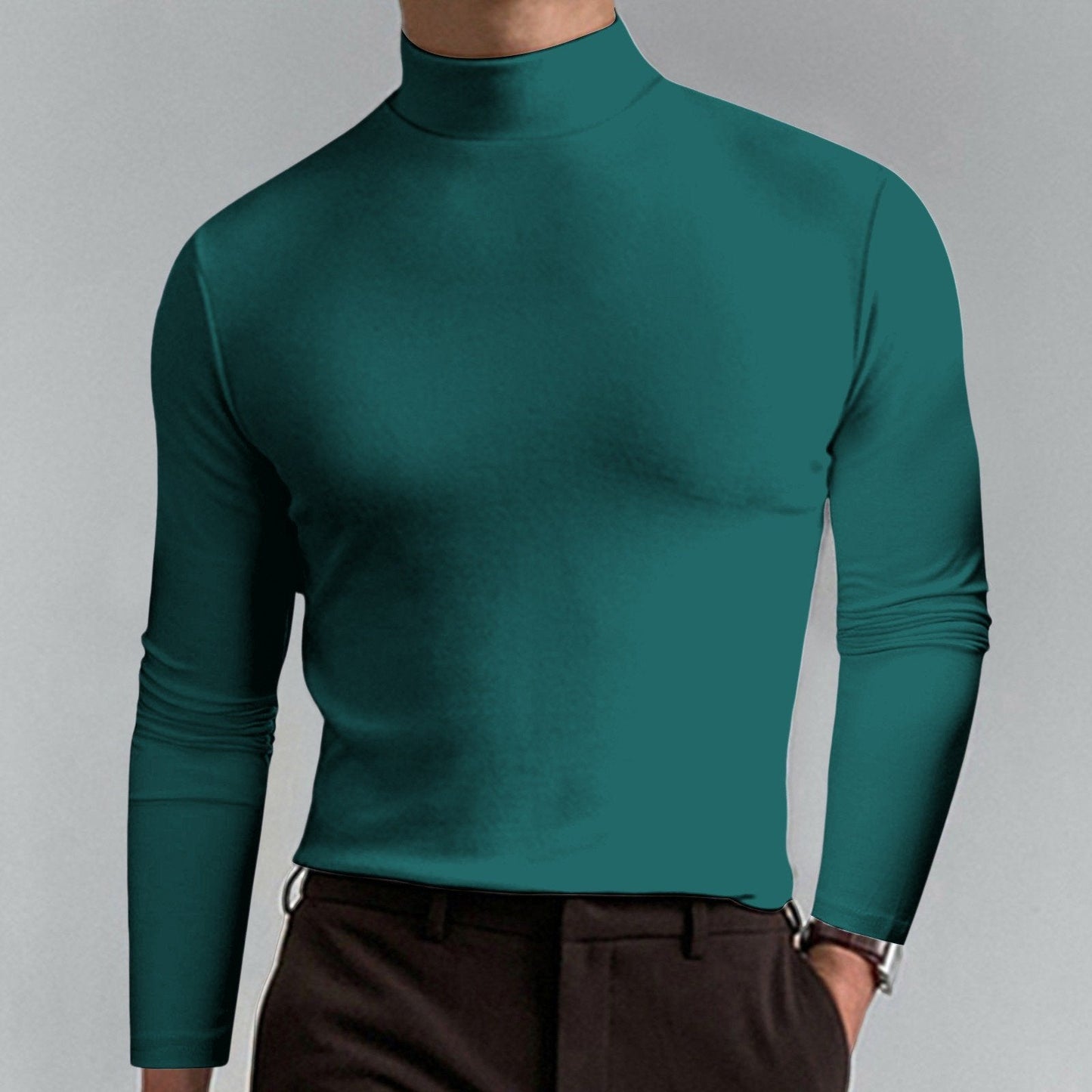 👕 Begrenzte Zeit 50% Rabatt🔥 🎁【Geschenk-Empfehlung】Hochgeschlossenes Herren-T-Shirt mit langen Ärmeln und schmaler Passform🏃‍♂️📦