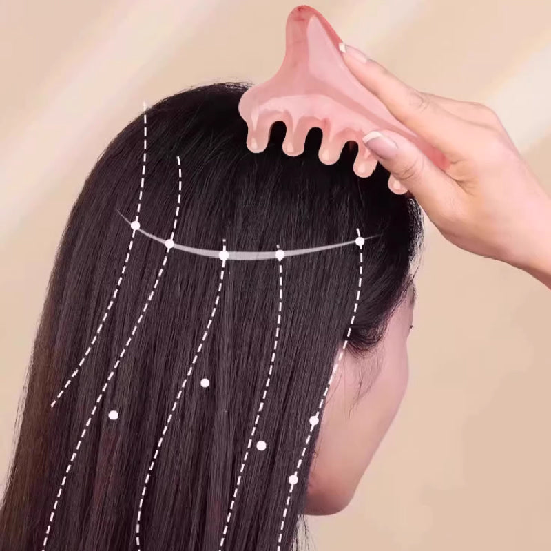 🩷Multifunktionaler Kopfhautmassage-Kamm und Gua Sha Werkzeug