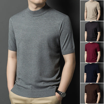 ✨Neu eingetroffen-Sparen Sie 50 %⏳Kurzärmeliges Herren-Stricktop mit Rollkragen
