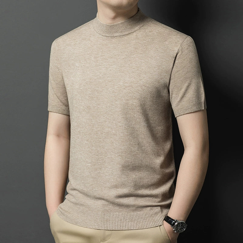 ✨Neu eingetroffen-Sparen Sie 50 %⏳Kurzärmeliges Herren-Stricktop mit Rollkragen