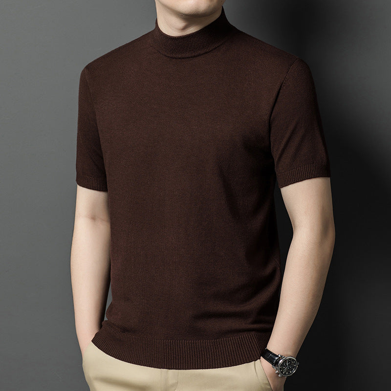 ✨Neu eingetroffen-Sparen Sie 50 %⏳Kurzärmeliges Herren-Stricktop mit Rollkragen
