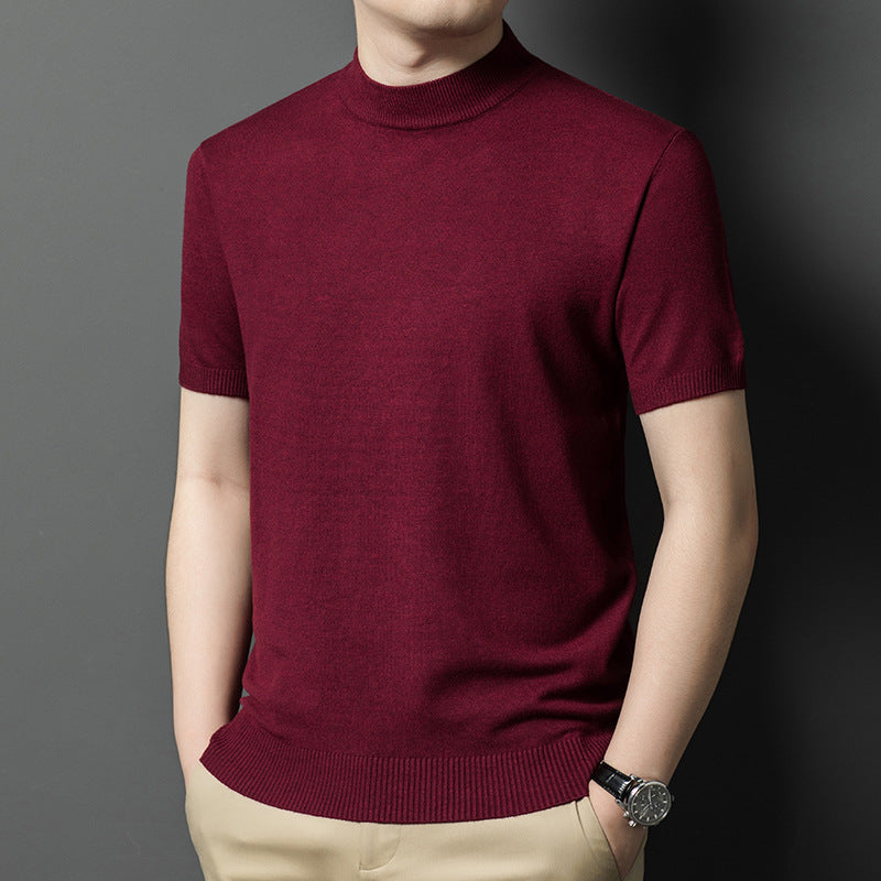 ✨Neu eingetroffen-Sparen Sie 50 %⏳Kurzärmeliges Herren-Stricktop mit Rollkragen