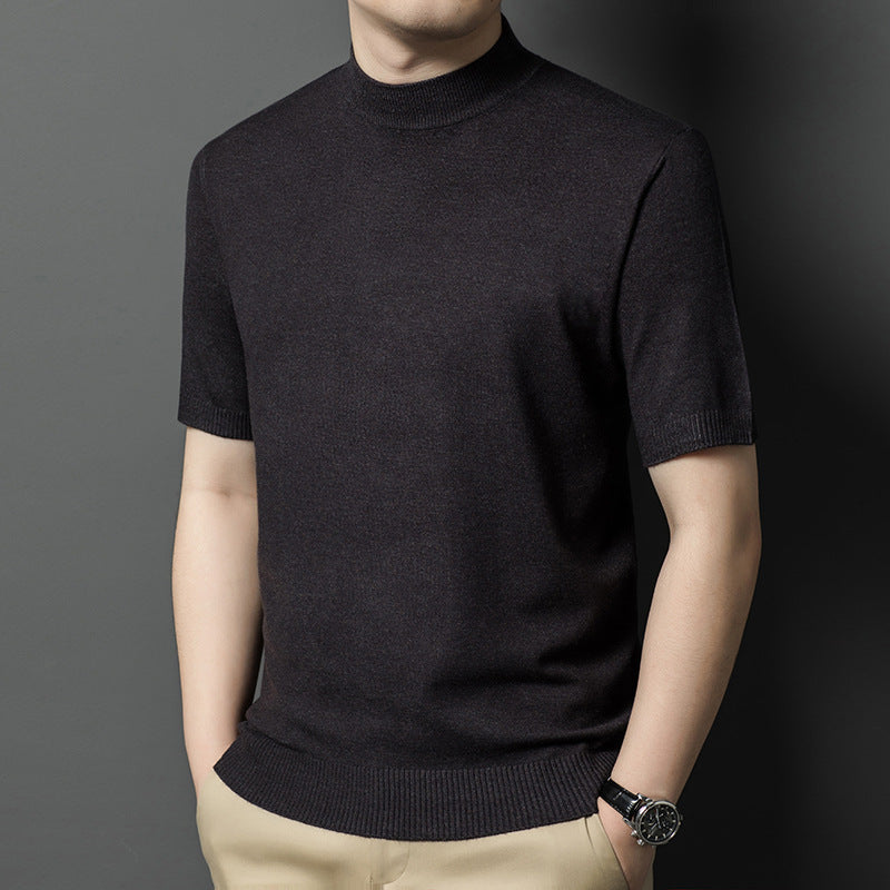 ✨Neu eingetroffen-Sparen Sie 50 %⏳Kurzärmeliges Herren-Stricktop mit Rollkragen