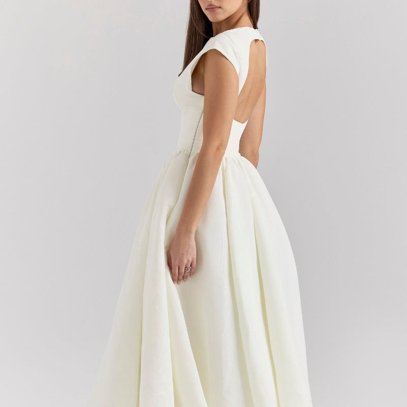 🤍Rein und elegant wie ein Engel🪽💞Elegantes Midikleid mit fließendem Korsett💞