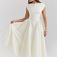 🤍Rein und elegant wie ein Engel🪽💞Elegantes Midikleid mit fließendem Korsett💞