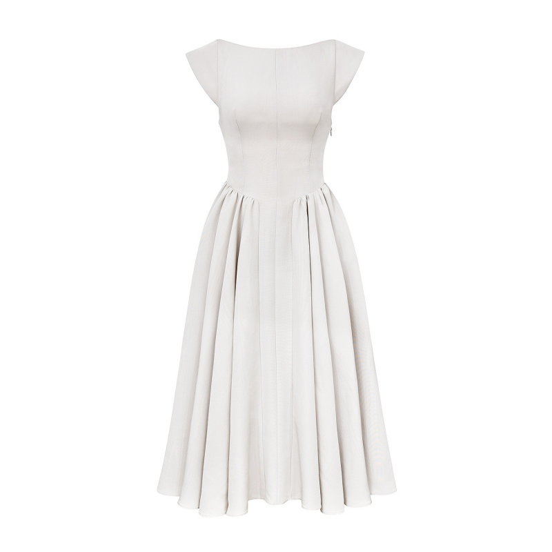 🤍Rein und elegant wie ein Engel🪽💞Elegantes Midikleid mit fließendem Korsett💞