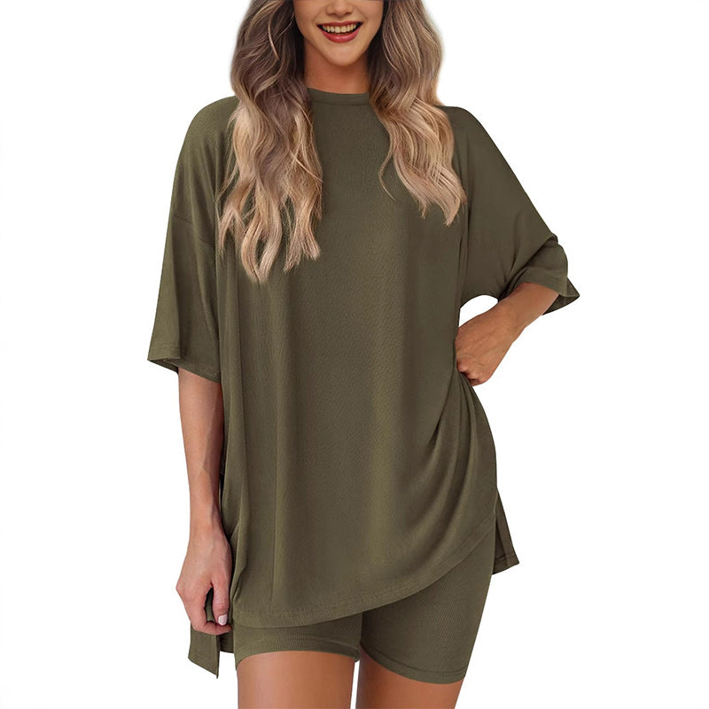 ❤️lässiges zweiteiliges Set mit kurzen Ärmeln und Shorts