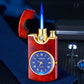 Winddichtes Taschenlampenfeuerzeug mit Uhr