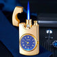 Winddichtes Taschenlampenfeuerzeug mit Uhr