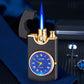 Winddichtes Taschenlampenfeuerzeug mit Uhr