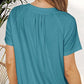 Kaufen Sie 2 gratis Versand🎁Lässiges Damen-Top mit plissiertem V-Ausschnitt und kurzen Ärmeln👚