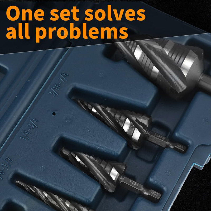 🧰5-tlg. HSS-Stufenbohrer-Set für Metall
