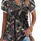 ✨Hot Sale 50% Rabatt🌸Bedrucktes kurzärmliges Tunika-Oberteil für Damen