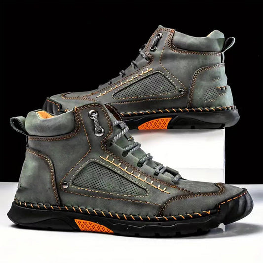 ✈️Kostenloser Versand💥Stilvolle handgenähte Herrenstiefel mit flacher Sohle
