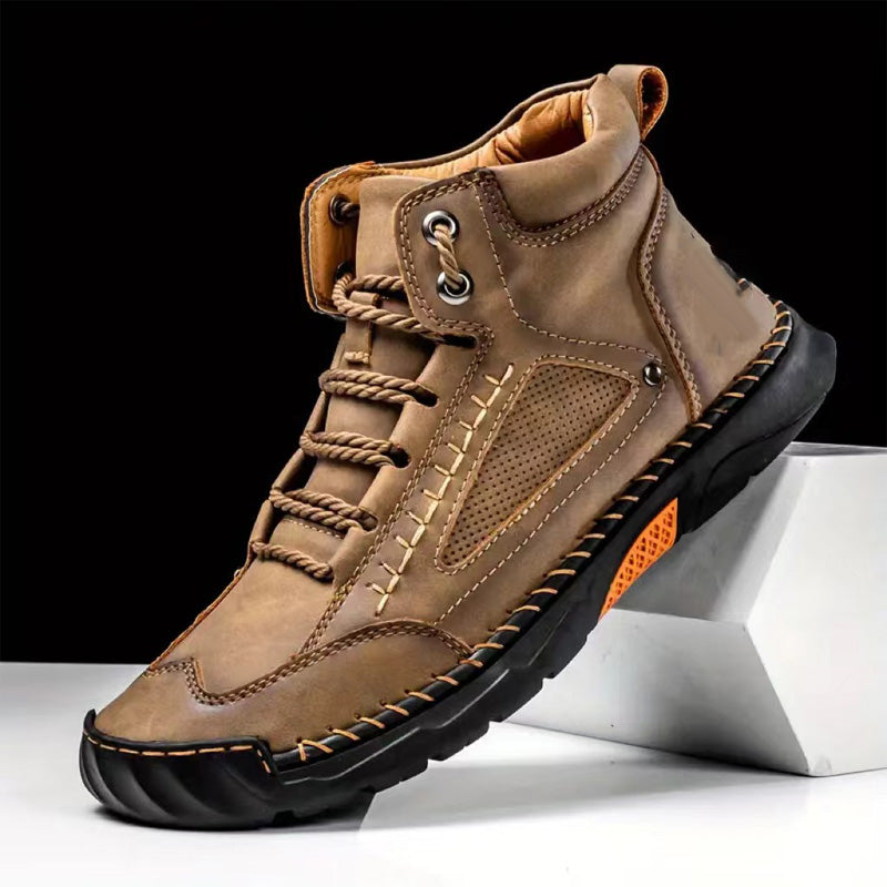 ✈️Kostenloser Versand💥Stilvolle handgenähte Herrenstiefel mit flacher Sohle