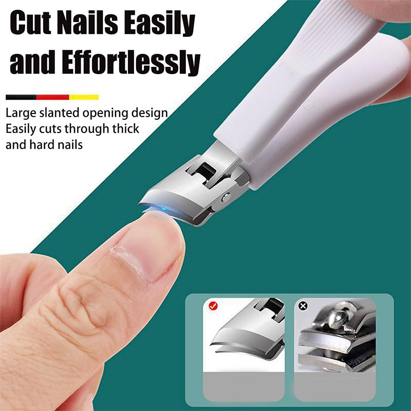 Premium Nagelknipser Aus Edelstahl – Mit Auffangbehälter, Anti-Spritzkante & Sicherheitsverschluss, Für Finger- & Fußnägel