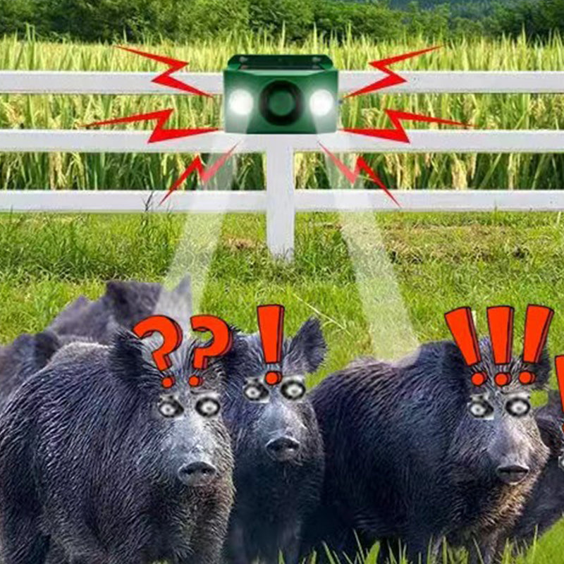 🔥Bleiben Sie im Freien sicher✅Solarbetriebene Tierabwehr-Warnlichter mit lautem Alarm