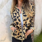 🎉🎉Reißverschlussjacke mit Leopardenmuster für Damen🍃🍃