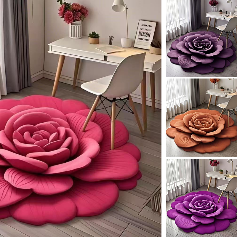 ⏳Zeitlich begrenztes Angebot⌛🌸 Bodenmatte mit Blumenplüsch und Kieselgur