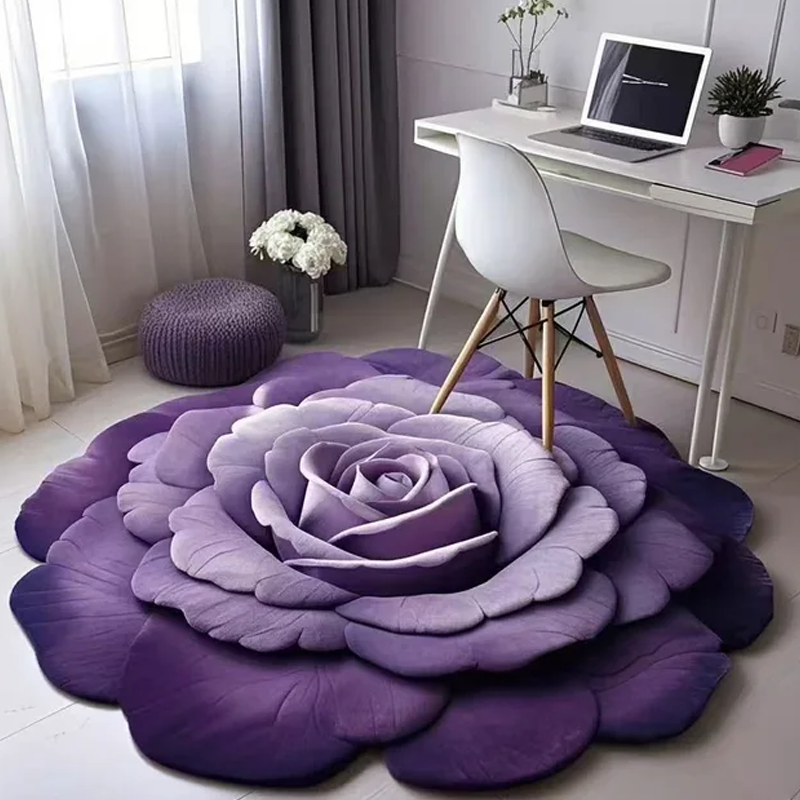 ⏳Zeitlich begrenztes Angebot⌛🌸 Bodenmatte mit Blumenplüsch und Kieselgur