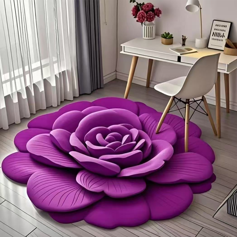 ⏳Zeitlich begrenztes Angebot⌛🌸 Bodenmatte mit Blumenplüsch und Kieselgur
