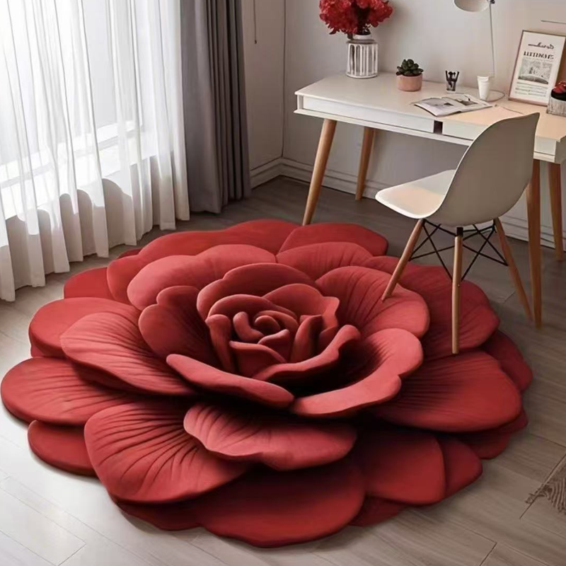 ⏳Zeitlich begrenztes Angebot⌛🌸 Bodenmatte mit Blumenplüsch und Kieselgur