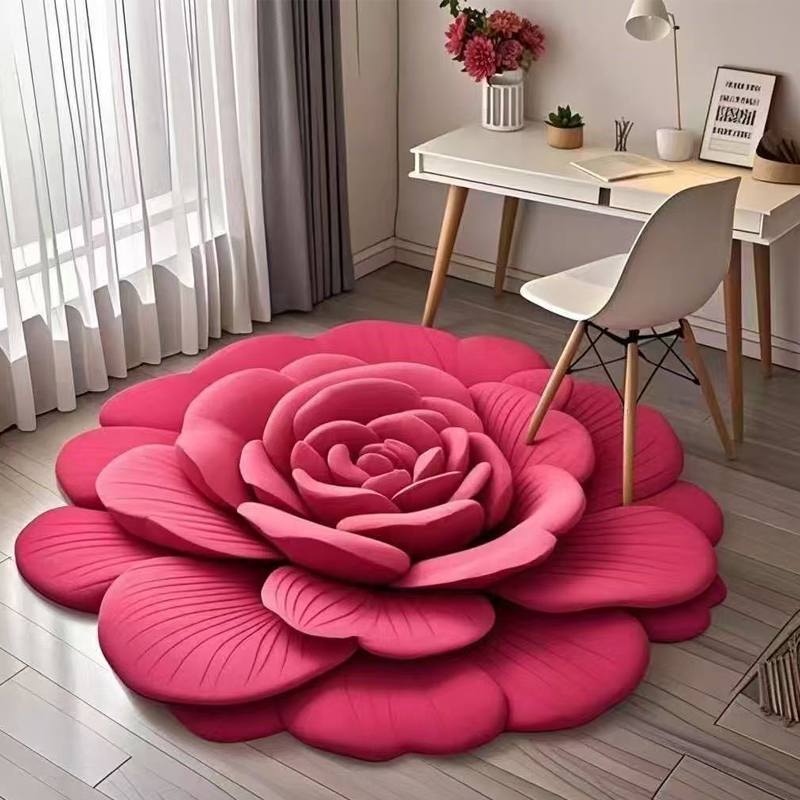 ⏳Zeitlich begrenztes Angebot⌛🌸 Bodenmatte mit Blumenplüsch und Kieselgur