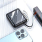 Großhandelspreise🚀Spiegeldesign, modisch und cool🔋Neue 20000-mAh-Powerbank mit großer Kapazität und integriertem Kabel